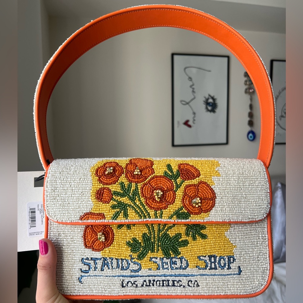 NWT STAUD Tommy California Poppy Shoulder Bag